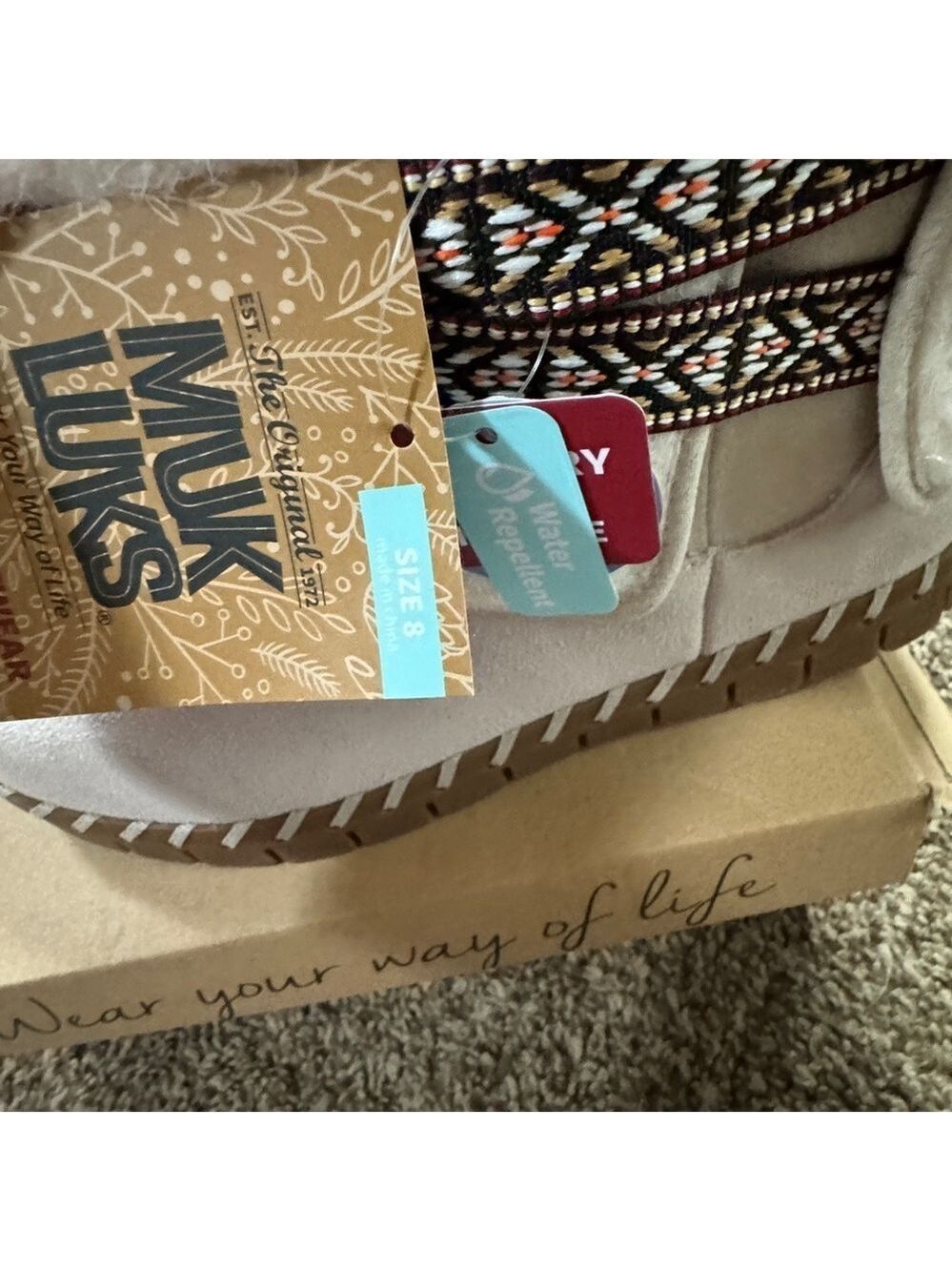 NEW Muk Luks Women’s Genuine Suede Footwear - Size 8 - Picture 9 of 10